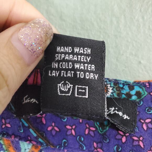 Sam Hilu's Collection Womens Boho Floral Paisley Print Tunic Top Size Medium - Picture 5 of 5